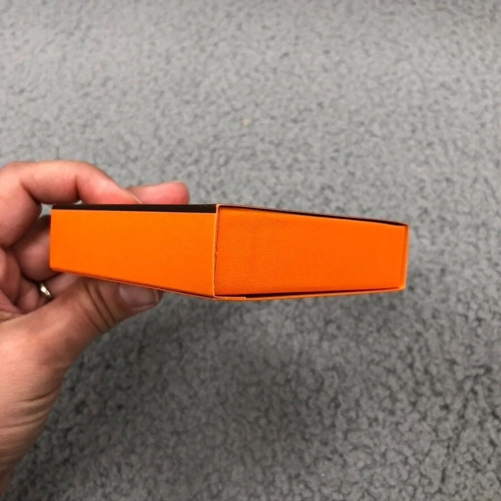 Authentic Hermes Orange Gift Box Empty  Square 3.25x3.25x.75 Small‎ Storage